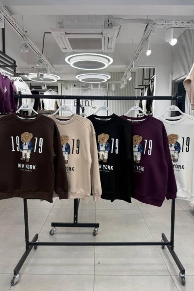 1919 YAZILI AYICIKLI  SWEAT  Beyaz