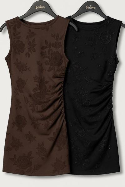 KOLSUZ TASARIM ELBİSE Siyah