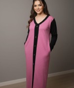 ÇİZGİLİ ELBİSE  Pembe