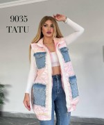 İTHAL JEAN DETAY YELEK Pembe