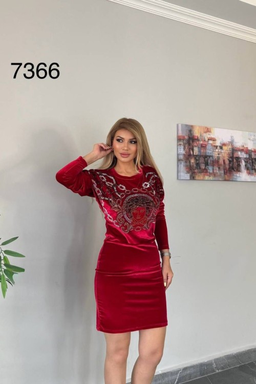 İTHAL TASARIM ELBİSE  Bordo