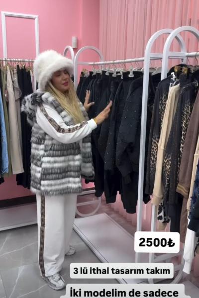 İTHAL TASARIM YELEK Siyah Beyaz