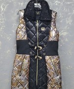 İTHAL LEOPAR DETAYLI YELEK Siyah