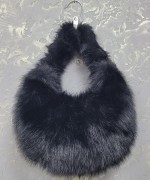PELUŞ BAGET ÇANTA  Siyah