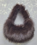 PELUŞ BAGET ÇANTA  Acı Kahve