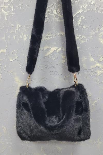 OMUZ ASKILI PELUŞ ÇANTA  Siyah