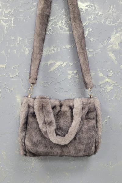 OMUZ ASKILI PELUŞ ÇANTA  Kahverengi