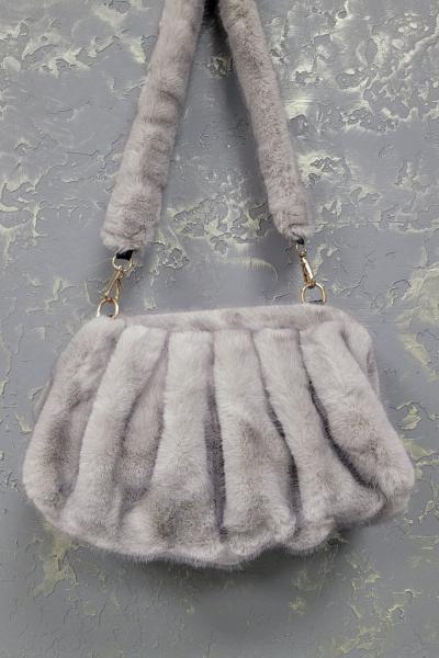 KLİPSLİ PELUŞ ÇANTA  Gri