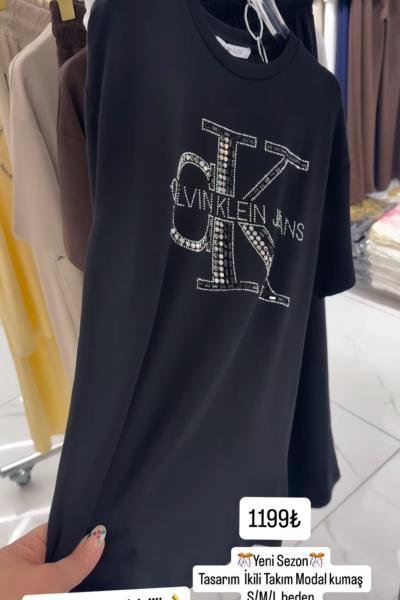 CKA TAŞLI İKİLİ TAKIM Siyah