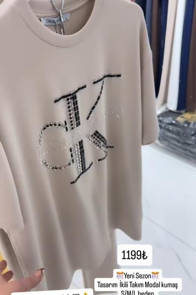 CKA TAŞLI İKİLİ TAKIM Bej