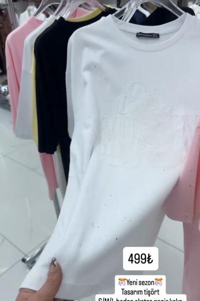 SİMLİ MCKY TİŞÖRT  Beyaz