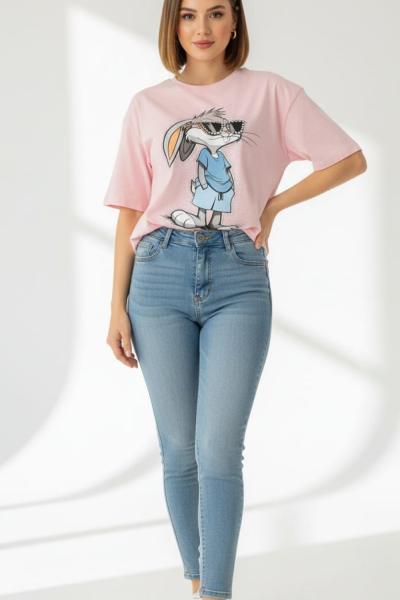 BUGS BUNNY TİŞÖRT  Pembe
