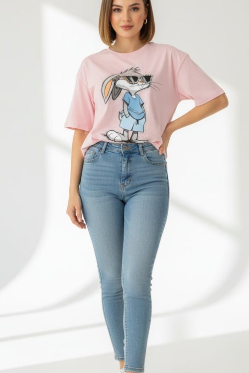 BUGS BUNNY TİŞÖRT  Pembe