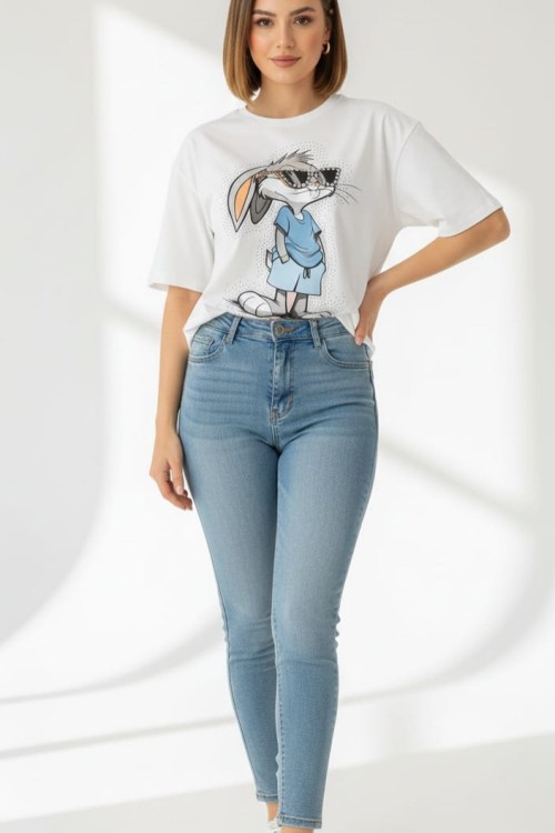 BUGS BUNNY TİŞÖRT  Beyaz