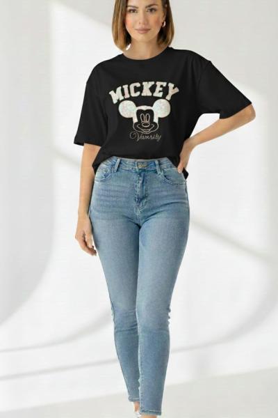 MCKY VOURSTY BASKILI TİŞÖRT  Siyah