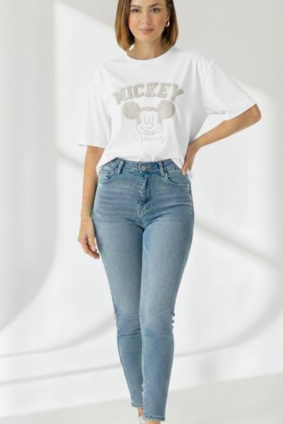 MCKY VOURSTY BASKILI TİŞÖRT  Beyaz