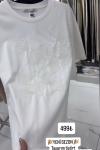 SOL TARAF ÇOKLU PAPATYALI TİŞÖRT  Beyaz
