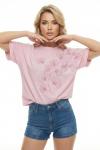 SOL TARAF ÇOKLU PAPATYALI TİŞÖRT  Pembe