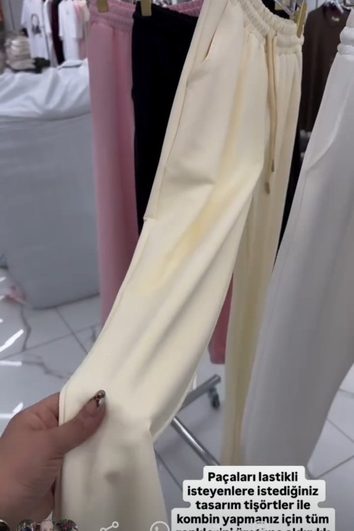 PAÇA LASTİKLİ EŞOFMAN ALTI Sarı
