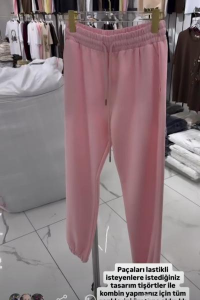 PAÇA LASTİKLİ EŞOFMAN ALTI Pembe