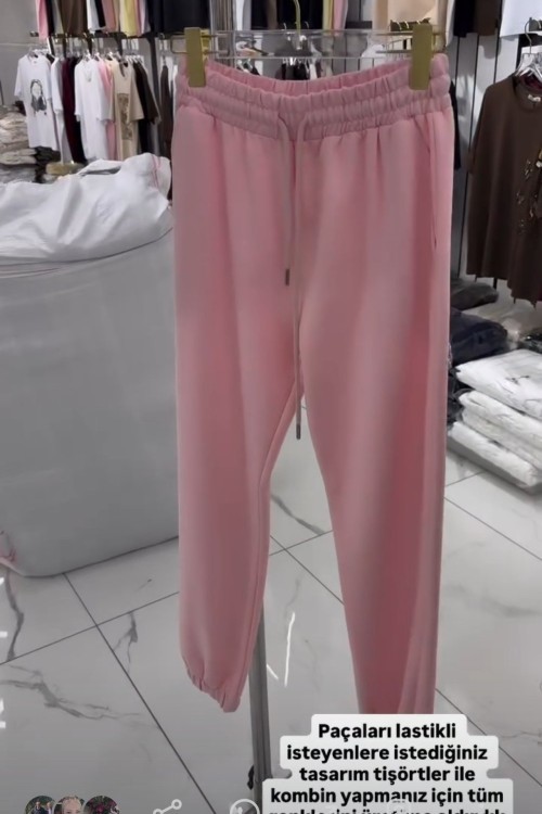 PAÇA LASTİKLİ EŞOFMAN ALTI Pembe