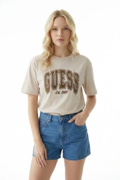 GES EST 1981 YAZILI TİŞÖRT Bej