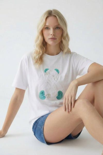 LOVE AYICIKLI TİŞÖRT  Beyaz