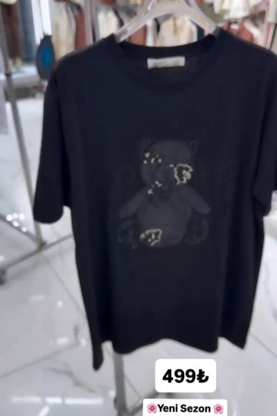 LOVE AYICIKLI TİŞÖRT  Siyah