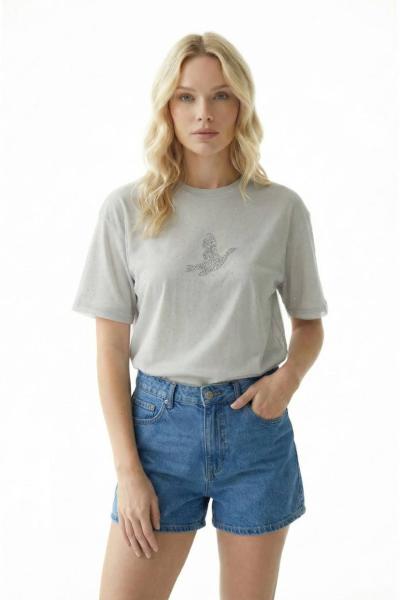 BYMN TAŞLI TİŞÖRT  Mint Yeşili