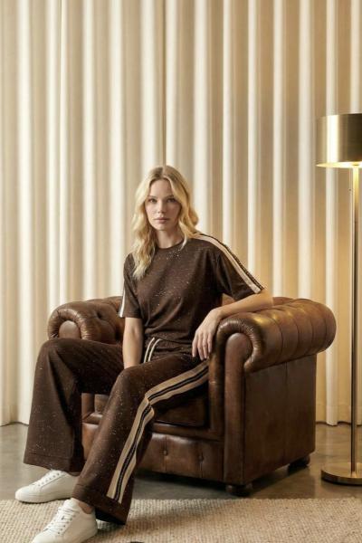 YAN VE OMUZ ŞERİTLİ İKİLİ TAKIM  Acı Kahve