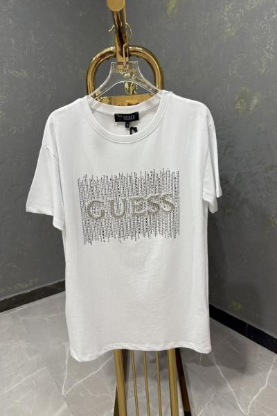 GES TAŞLI TİŞÖRT  Beyaz