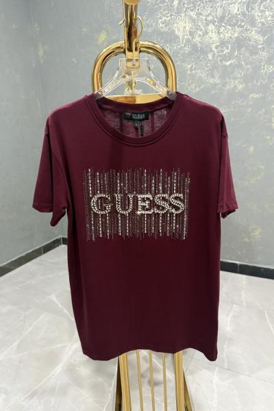 GES TAŞLI TİŞÖRT  Bordo