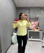 3 DÜĞME DETAYLI GÖMLEK Sarı