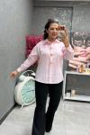 3 DÜĞME DETAYLI GÖMLEK Pembe