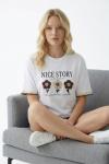 NICE STORY TİŞÖRT Beyaz