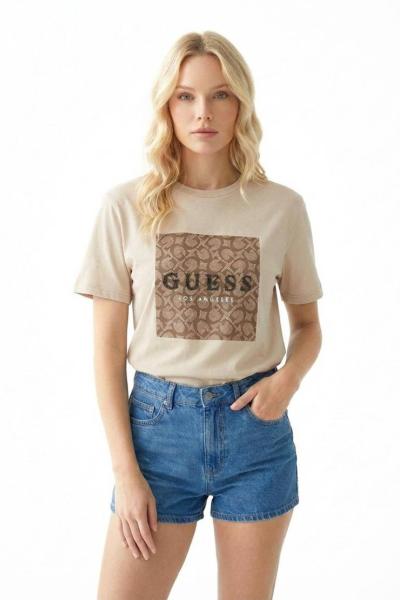 GES LOS ANGELES TİŞÖRT Bej
