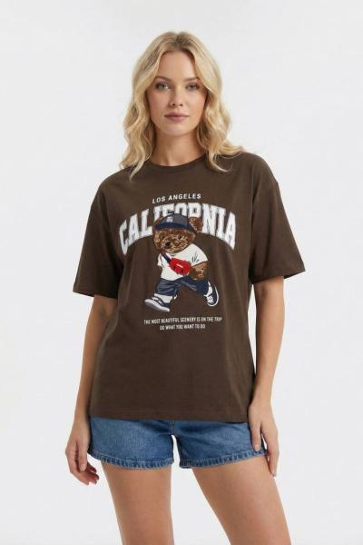 CALIFORNIA AYICIK TİŞÖRT  Acı Kahve