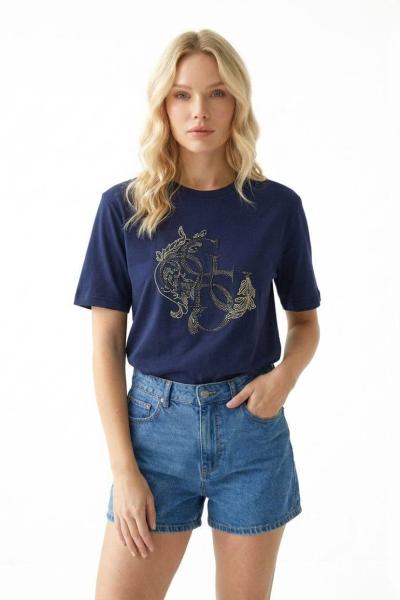 GES ÇOKLU G YAZILI TİŞÖRT Lacivert