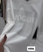 VOGUE TÜL DETAY TİŞÖRT  Beyaz