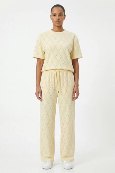 BAKLAVA DESEN İKİLİ TAKIM  Sarı