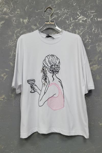 KÜPE DETAYLI TİŞÖRT Beyaz