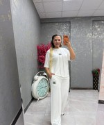 MI SIRA TAŞLI İKİLİ TAKIM  Beyaz