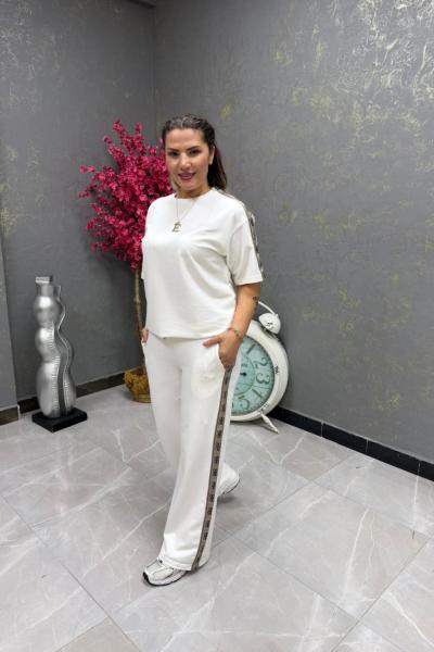 YAN GES DETAY İKİLİ TAKIM Beyaz