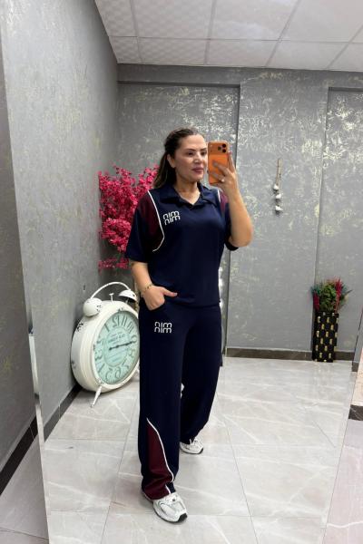 MİN POLO YAKA İKİLİ TAKIM  Lacivert