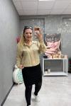 PAYET İŞLEMELİ GÖMLEK  Bej