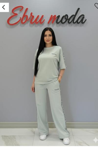 CKA DÜZ YAN ŞERİT TAKIM Mint Yeşili