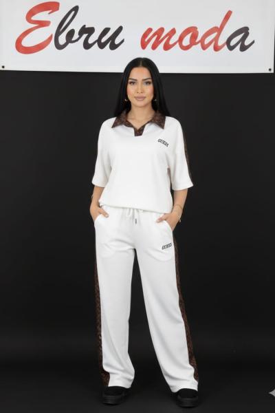 GES POLO YAKA İKİLİ TAKIM Beyaz