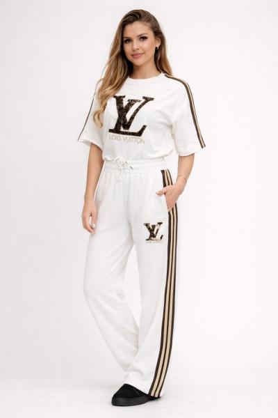 LV KABARTMALI İKİLİ TAKIM  Beyaz