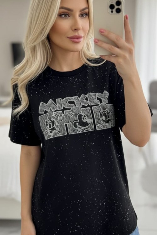 3 MCKY SİMLİ TİŞÖRT  Siyah