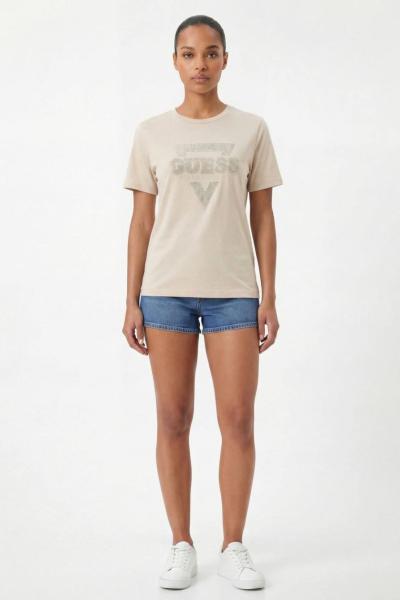 GES KABARTMALI TİŞÖRT Bej